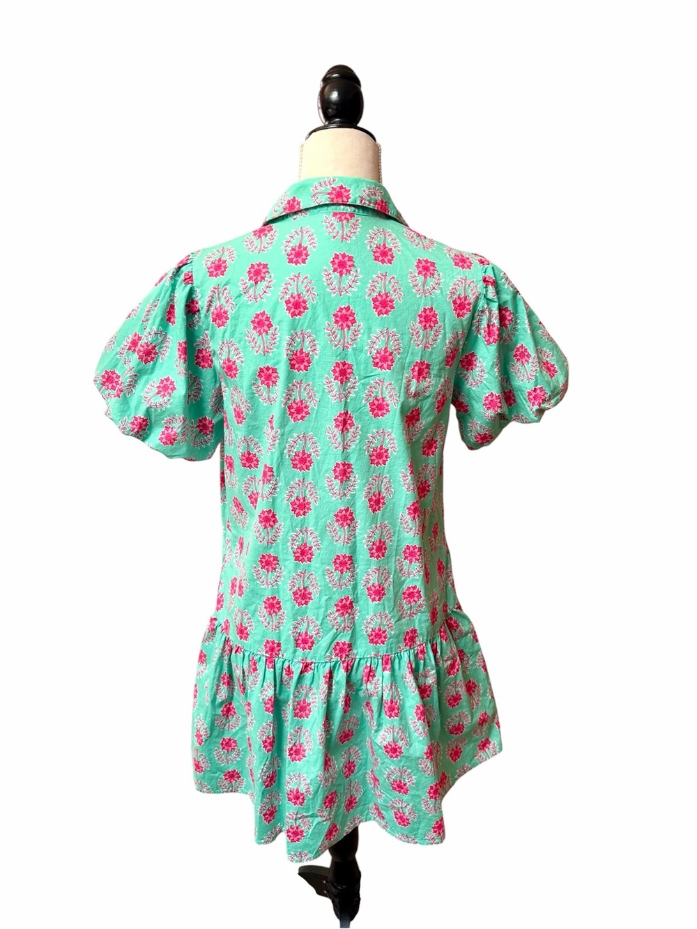 J.Crew Factory CI191 Bubble Sleeve Mini Dress Floral Pockets Size 8 SP25 - Picture 11 of 16